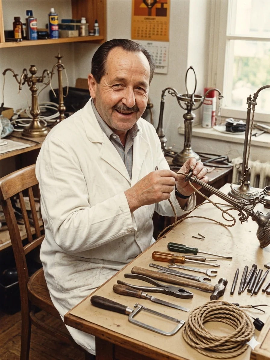 Ángel Sixto en su taller — 1ª generación